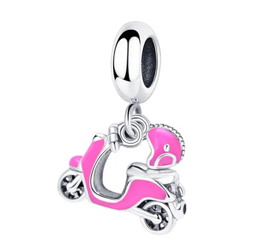 Pink Motorcycle Charm